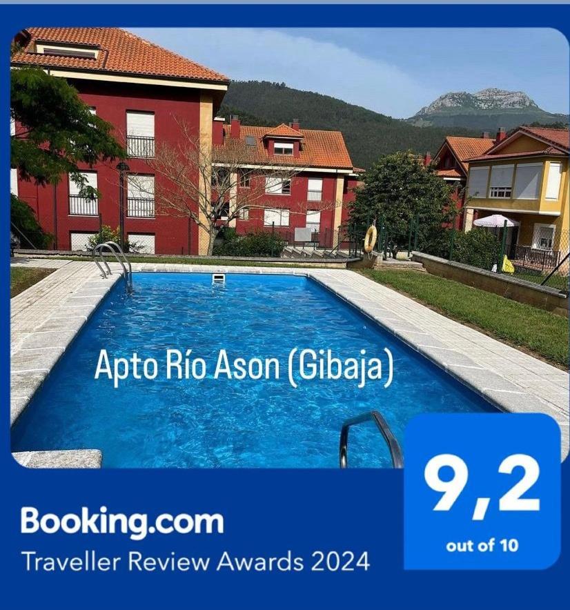 Apartamento Río Asón: Tranquilo Retiro con Piscina y Wi-Fi Gibaja Exterior photo